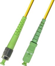 1M Singlemode Simplex Fiber Optic Cable 9/125 FC/APC-SC/APC