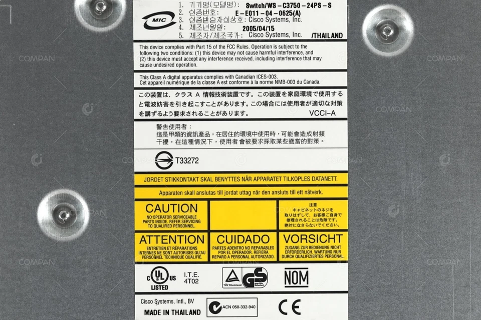 WS-C3750-24PS-S CISCO CATALYST 3750 24-PORT POE 2-PORT SFP STACKABLE SWITCH - Image 4 of 4