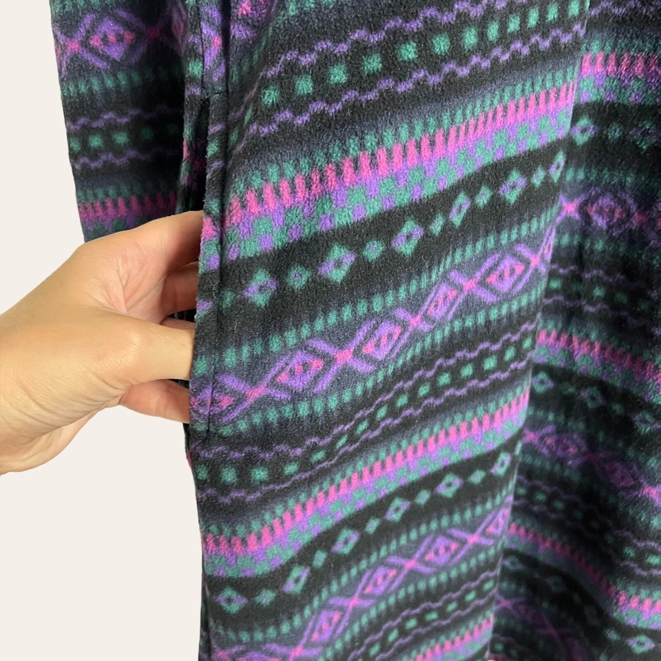 Vintage Lauren Ralph Lauren Fleece Aztec Fair Isle Tunic Sweater Dress Size M - Image 2 of 4