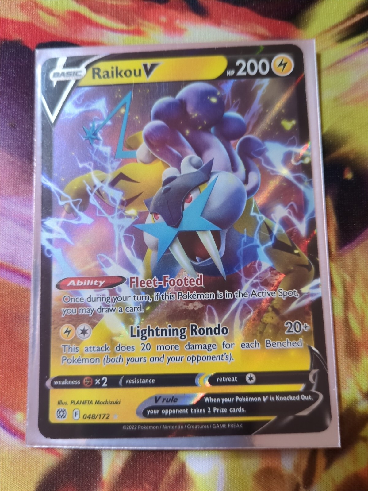 Raikou V 48/172 Ultra Rare Holo Pokemon TCG Card Brilliant Stars