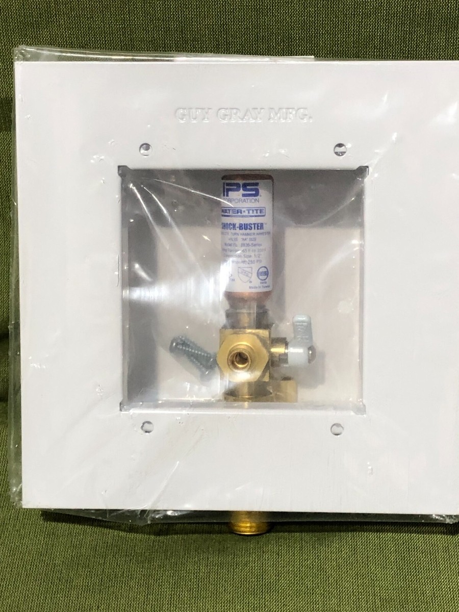 IPS Water-Tite Metal Ice Maker Box Brass Valve Shut off 1/4turn 1/2” CPVC