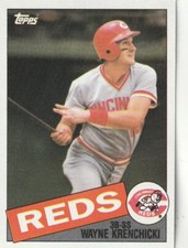 FREE SHIPPING-MINT-1985 Topps Wayne Krenchicki #468 PLUS REDS BONUS CARDS