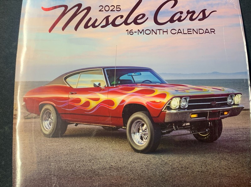 Muscle Cars 2025 Full Size Wall Calendar for Planning, Scheduling, and Organi...