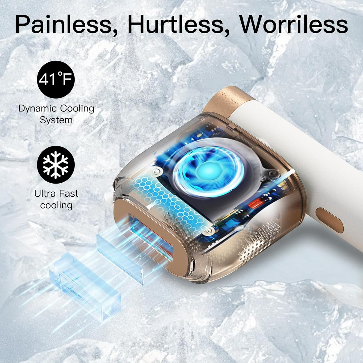 Laser Hair Removal, BoSidin IPL Hair Removal with Painless Ice