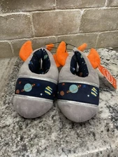 NEW Slippers Child 9/10 kids shoes space rocket Space Ship Planets Cosmic Gray