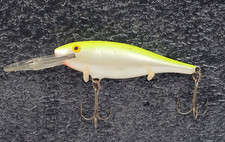 Vintage Rapala Shad Rap SR-8 FC Flour/Char 3 1/8" Deep Crankbait Lure Finland