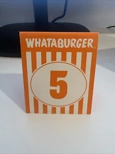 Whataburger Table Tent Number 5