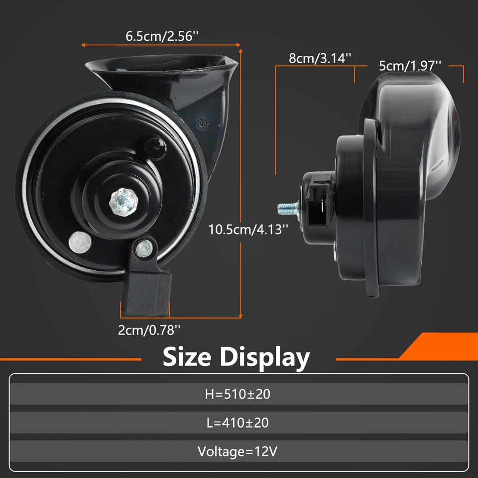 Xukey 2Pcs Snail Horn 110-125db Loud For Subaru Ascent Impreza Legacy Outback - Image 2 of 4