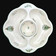 Spode Christmas One-Piece Chip & Dip Crudite Tray in Excellent Unused