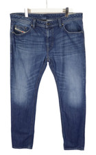 Jeans Diesel Thavar slim skinny 0838B uomo W38/L32 Whiskers Faded Blue