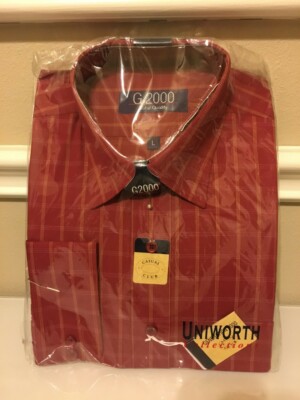 G2000 BY UNIWORTH COLLECTION MEN's CASUAL SHIRT Size L BUTTON DOWN LONG  SLEEVE