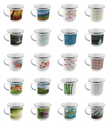 Ambesonne Nature Camping Cup Stainless Steel Mug for Indoors Outdoors