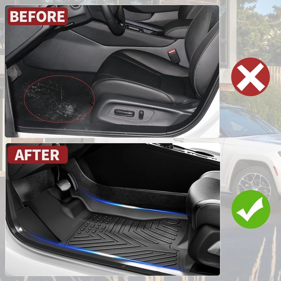 5Pcs Car Floor Mat & Cargo Liner Set For 2021- 2026 Chevy Suburban GMC Yukon XL Foto 2 de 4