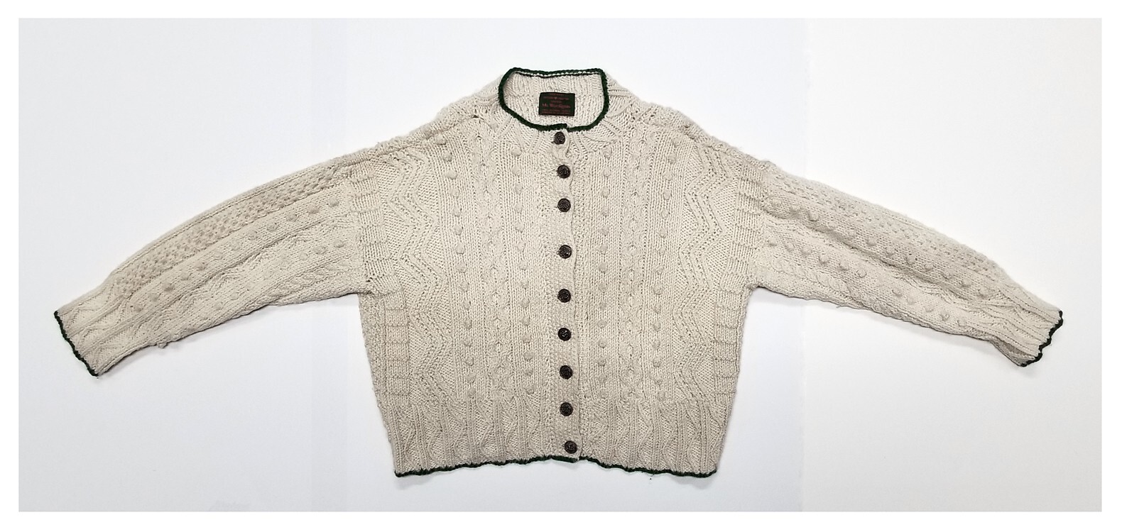 MC WOOLIGANS Cable Knit Button Front Cardigan Swe… - image 1