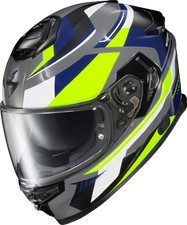 SCORPION EXO Eclipse Full Face Helmet Lunar Grey/Hi Vis/Blue Small ECL-1123