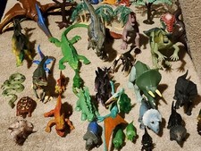 70 Dinosaurs Mixed Brand Hard Plastic Soft Rubber Figures Toys  Terrain