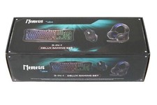 Nemesis By Ollee 3-in-1 Delux Gaming Set Keyboard Headset and Mouse