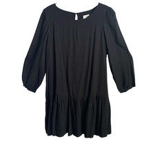 NWT Anthropologie Meadow Rue Dress Womens Sz 10 Drop Waist Minutiae Black