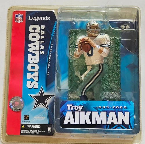 NFL Legends Troy Aikman Dallas Cowboys Action Figure 2005 McFarlane Toys Sealed