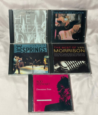 5 CD Lot Stewart Downtown Train Eagles Live Van Morrison Clapton Springsteen