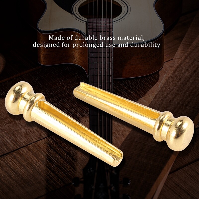 6PCS Guitar Brass Bridge Pins Replacement Parts for Acoustic Guitar