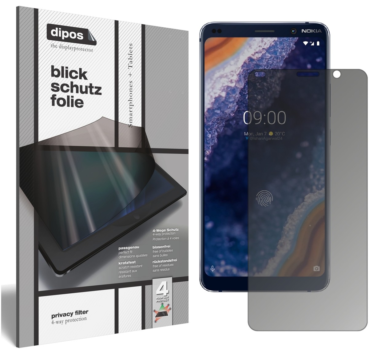 2x Pellicola Protettiva per Nokia 9 PureView posteriore rivestimento 100
