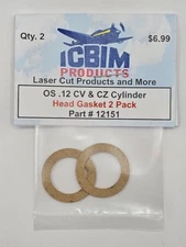 OS .12 CV & CZ Cylinder Head Gasket 2 Pack NIP