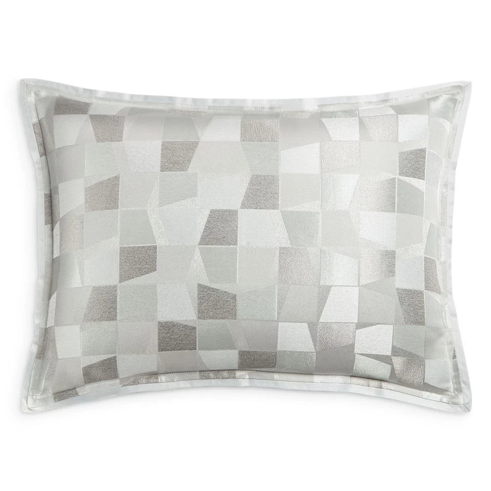 Hudson Park Collection Facets Duvet Cover Set, King, Light Gray - Image 3 of 4