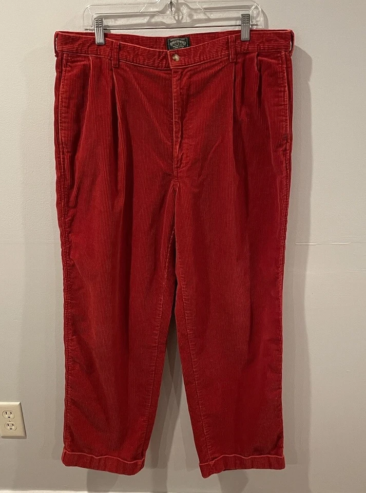 Vintage Polo Country Ralph Lauren Corduroy Pants USA Made Red Men’s Size 38x36 - Image 2 of 4