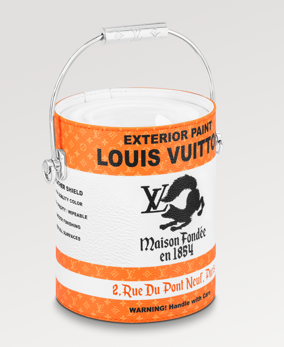 Louis Vuitton Orange LV Paint Can Monogram Top Handle Shoulder