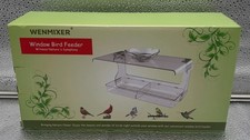 NEW WENMIXER Clear Plastic Window Bird Feeder, Easy Clean, Strong Suction Cups