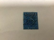 Victoria, 1870-1883 ,1/- Stamp duty blue on blue used seven seas FP15