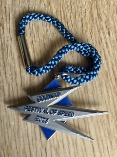 2025 Goodwood Festival Of Speed Meeting Metal Swing Badge Ltd Edition.