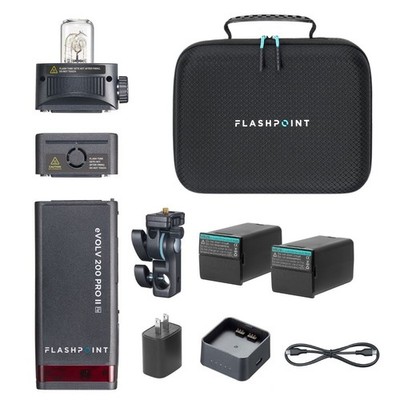 Flashpoint eVOLV 200 Pro II TTL Pocket Flash Kit With Extra Battery