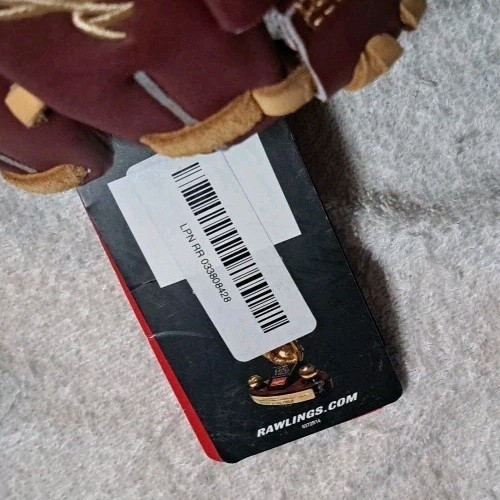 Neu Rawlings Heritage Pro 12 Zoll Infield Baseball Handschuh LHT braun/rot HP1200 - Bild 7 von 7