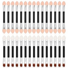 Disposable Double Head Eyeshadow Brushes, 30 Pcs Double-sided Black