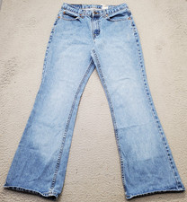 Jordache Jeans Womens 9/10 Blue Denim Medium Wash 5-Pockets Design Flared Leg