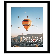 JCJMY 20x24 Picture Frame with 16x20 Mat, Display Photo 16x20 with Mat or 20 x 2