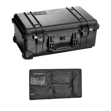 Pelican 1510TP Carry-On Case with TrekPak Divider System, Black with Pelican Att