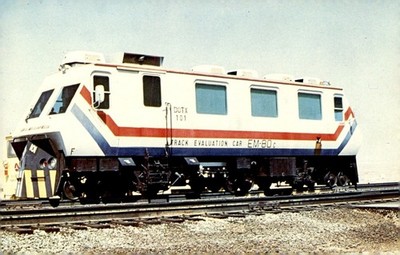 DOTX 101 Rail Test Vehicle at D.O.T. Test Track, 1980 Postcard