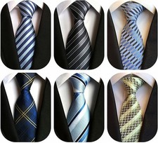 6PCS Men s Silk Ties Classic Woven Jacquard Necktie Set for Business