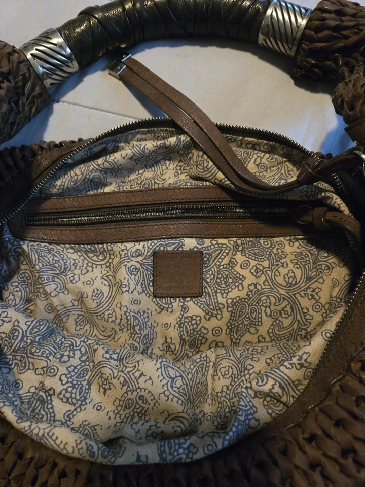 Bolso Hobo Hugo Boss Naranja Para Mujer Tejido, Cartera, Tote Usado, Marrón, Gran Forma Foto 2 de 3