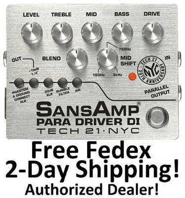 New Tech 21 SansAmp Para Driver DI 20th Anniversary Limited Edition Guitar Pedal