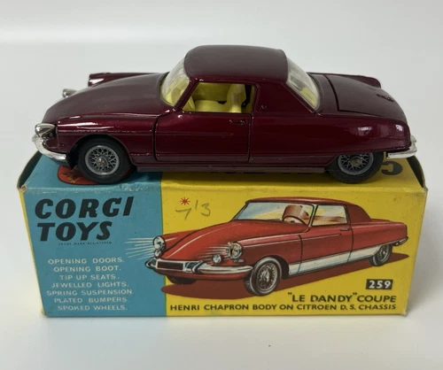 Vintage Corgi 259 LE Dandy Coupe Henri Chapron Body On Citroen DS Chassis Boxed