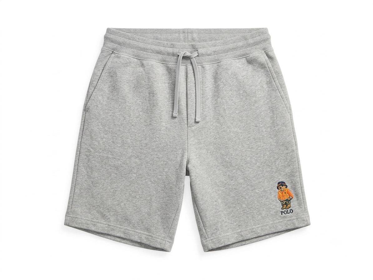 Polo Ralph Lauren スウェットショーツ グレー XS Polo Ralph Lauren Mens Grey Polo Bear Fleece Relax Beach Jogger