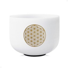 528Hz 8 Inch C Life Flower Chakra Quartz Crystal Singing Bowl Sound Healing Yoga