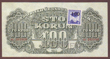 Czechoslovakia   100 Korun  1944 (1945)   SPECIMEN   UNC