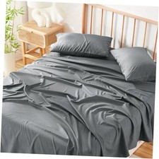 4 Piece Sheet Sets - 60 Microfiber, 40 Rayon California King 01 - Gray
