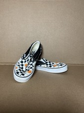 VANS Hombre’s Talla 5 Mujer’s 6.5 Clásico Sin Cordones «Love Me/Love Me Not Checked Daisy»
