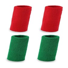 2 Pairs Sweat Band Wrist Sweatbands for Men and Women Breathable Cotton